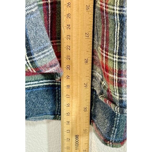 LL Bean Men’s Scotch Plaid Flannel Traditional 'Grey Stewart’ Button Up Shirt L - Picture 6 of 8